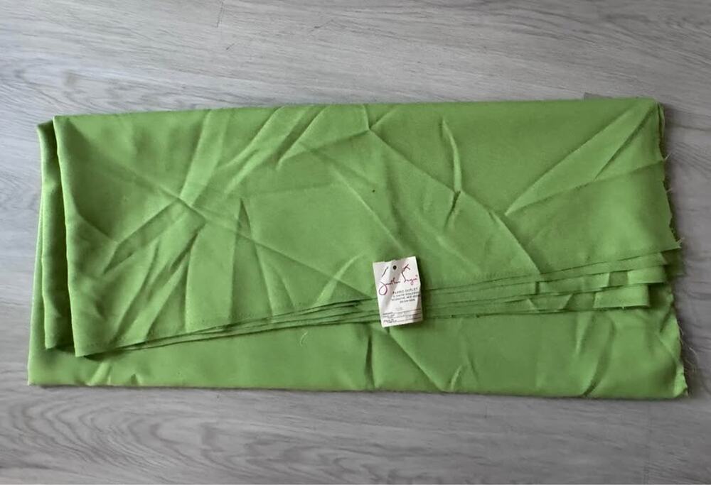 Vintage New Jonathan Logan Olive Green Fabric Bolt Piece Cut